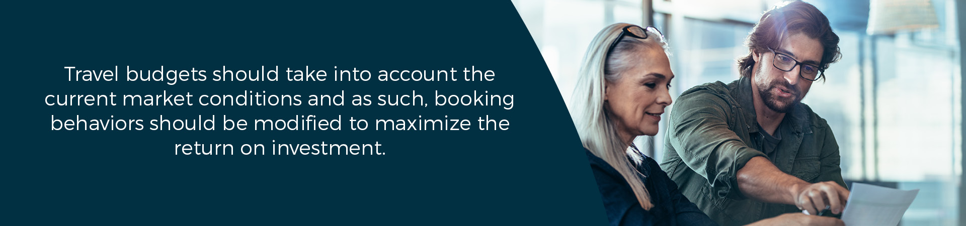 People reviewing business travel budgets 