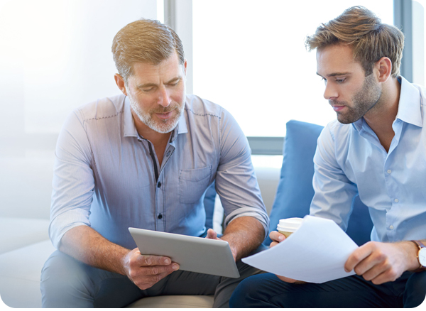 Travel managers conducting a business meeting