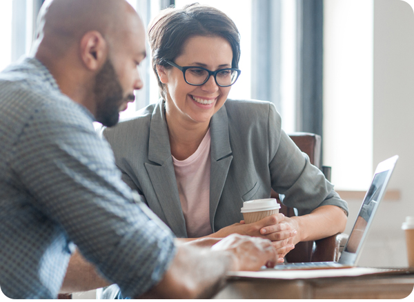 Travel managers conducting a business meeting
